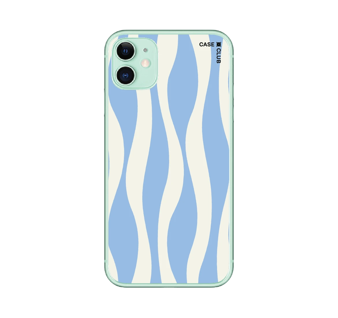 white & blue wavy pattern